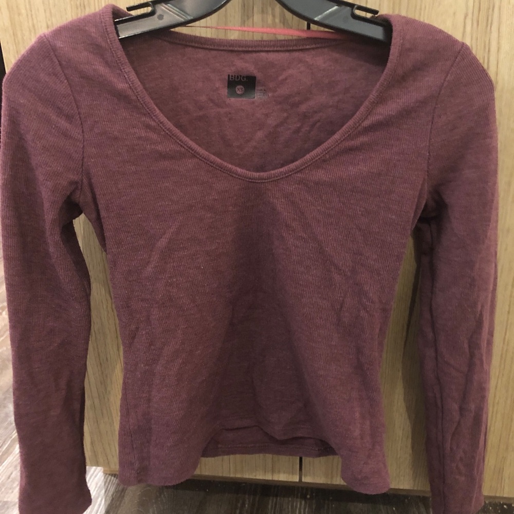 Soft cropped long sleeve t shirt